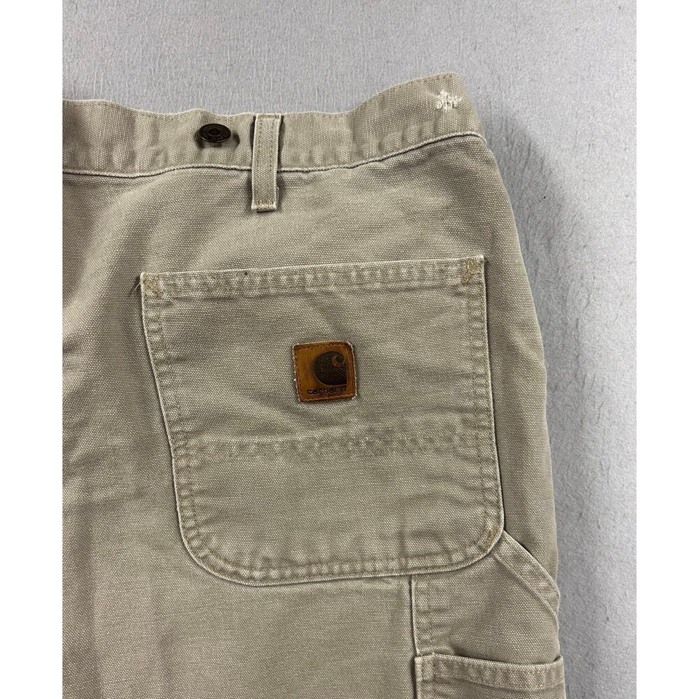 Carhartt Men's Dungarees Beige Carpenter Pants Size 42x32